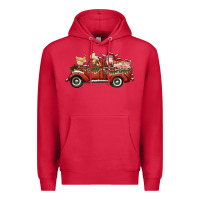 Cardinal christmas truck with farm animals Premium Hoodie - RanaPortraitStore