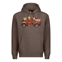 Coffee christmas truck with farm animals Premium Hoodie - RanaPortraitStore