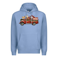 Colony Blue christmas truck with farm animals Premium Hoodie - RanaPortraitStore
