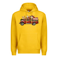 Lemon christmas truck with farm animals Premium Hoodie - RanaPortraitStore