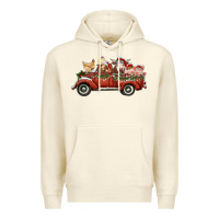 Sandshell christmas truck with farm animals Premium Hoodie - RanaPortraitStore