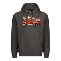Smoke christmas truck with farm animals Premium Hoodie - RanaPortraitStore