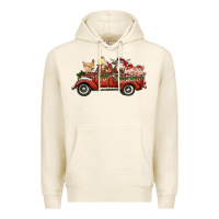 Tofu christmas truck with farm animals Premium Hoodie - RanaPortraitStore