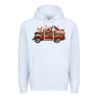 White christmas truck with farm animals Premium Hoodie - RanaPortraitStore