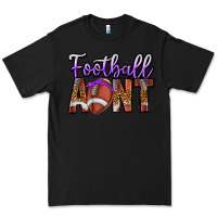 Black Football Aunt Premium Tee - CowhideDigitalArt