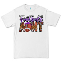 White Football Aunt Premium Tee - CowhideDigitalArt
