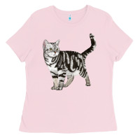 Bubblegum Pink American Shorthair Cat Ladies Tee - LillyAllenDesigns