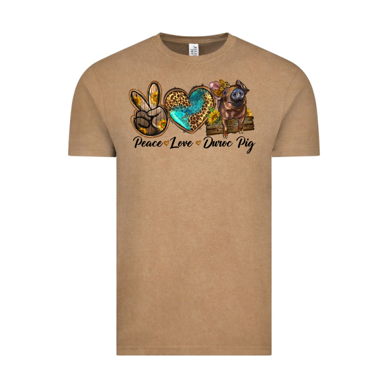 Peace Love Duroc Pig Vintage Tee by LillyAllenDesigns | Teevron