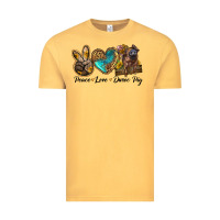 Vintage Mustard peace love duroc pig Vintage Tee - LillyAllenDesigns