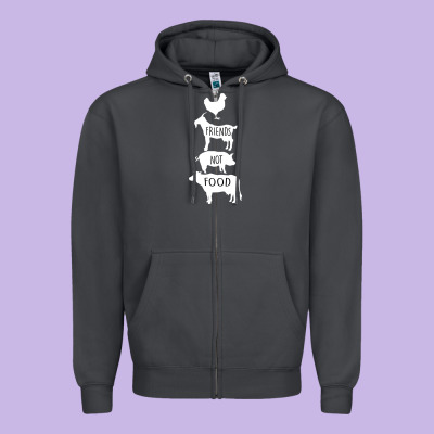 Friend Not Food Zipper Hoodie Designed By Bettercallsaul