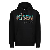Black he is risen indeed Premium Hoodie - BarkalooDesign