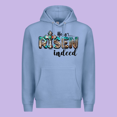 He Is Risen Indeed Premium Hoodie Designed By Barkaloodesign
