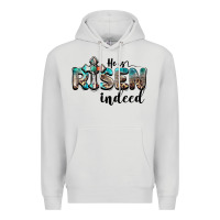 Dove Grey he is risen indeed Premium Hoodie - BarkalooDesign