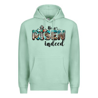 Seafoam he is risen indeed Premium Hoodie - BarkalooDesign