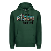 Sports Green he is risen indeed Premium Hoodie - BarkalooDesign