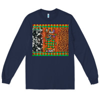 Navy love autism awareness leopard cowhide Long Sleeve Tee - Artiststas