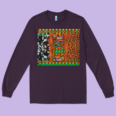 Love Autism Awareness Leopard Cowhide Long Sleeve Tee Designed By Artiststas