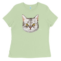 Matcha American Shorthair Cat Face Ladies Tee - LillyAllenDesigns