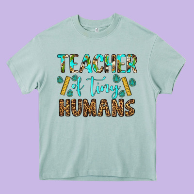 Teacher Of Tiny Humans Heavy Core Tee Designed By Bundleandbundleshop