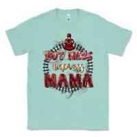 Seafoam Hot mess express mama Mother's Day Classic Tee - FaDigitalArtStudio