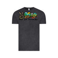 Vintage Black Peace Love Peacock Bass Vintage Tee - LillyAllenDesigns