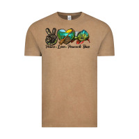 Vintage Coffee Peace Love Peacock Bass Vintage Tee - LillyAllenDesigns