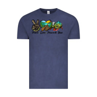 Vintage Denim Peace Love Peacock Bass Vintage Tee - LillyAllenDesigns