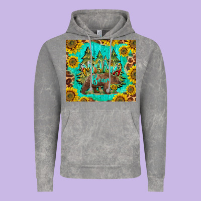 Mama Bear Vintage Hoodie Designed By Barkaloodesign