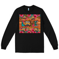 Black love school bus leopard Long Sleeve Tee - Artiststas