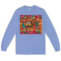 Colony Blue love school bus leopard Long Sleeve Tee - Artiststas