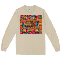 Mushroom love school bus leopard Long Sleeve Tee - Artiststas
