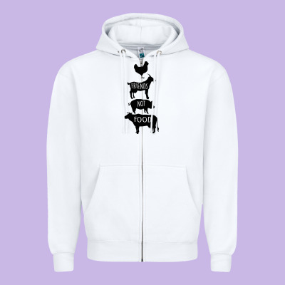 Friend Not Food Zipper Hoodie Designed By Bettercallsaul