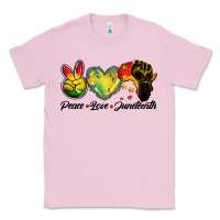 Bubblegum Pink peace love juneteenth Classic Tee - BarkalooDesign