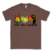 Chestnut peace love juneteenth Classic Tee - BarkalooDesign
