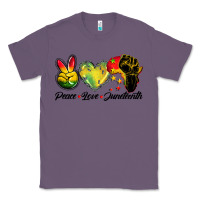 Lavender peace love juneteenth Classic Tee - BarkalooDesign