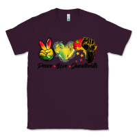 Plum peace love juneteenth Classic Tee - BarkalooDesign
