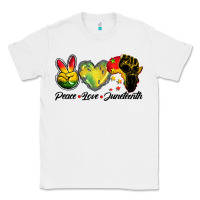 White peace love juneteenth Classic Tee - BarkalooDesign