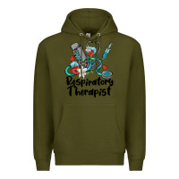 Army Green respiratory therapist Premium Hoodie - BarkalooDesign