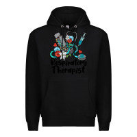 Black respiratory therapist Premium Hoodie - BarkalooDesign
