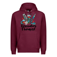Burgundy respiratory therapist Premium Hoodie - BarkalooDesign