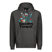 Charcoal Heather respiratory therapist Premium Hoodie - BarkalooDesign