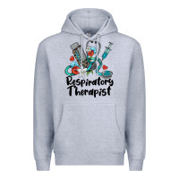 Heather Grey respiratory therapist Premium Hoodie - BarkalooDesign