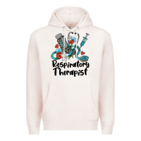 Pale Pink respiratory therapist Premium Hoodie - BarkalooDesign