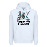 White respiratory therapist Premium Hoodie - BarkalooDesign