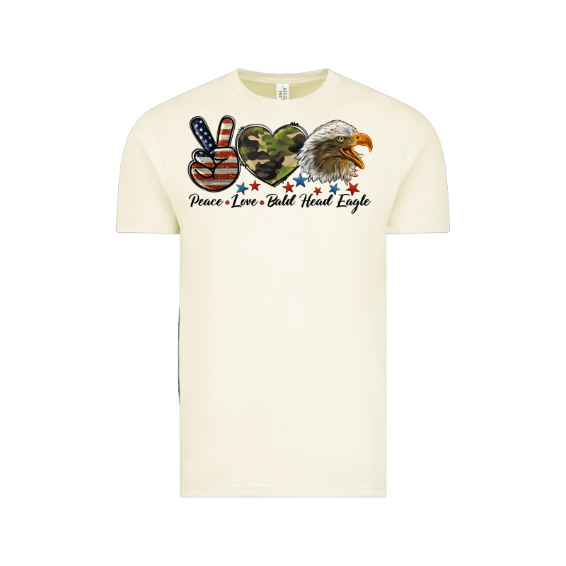 Peace Love Bald Head Eagle Vintage Tee by LillyAllenDesigns | Teevron