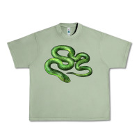 Oil Green boomslang snake Urban Heavy Tee - LillyAllenDesigns