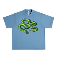 Pebble Blue boomslang snake Urban Heavy Tee - LillyAllenDesigns