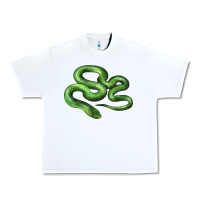 White boomslang snake Urban Heavy Tee - LillyAllenDesigns