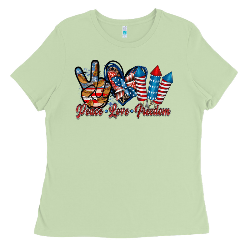Peace Love Freedom Ladies Tee by RacoonDesign | Teevron
