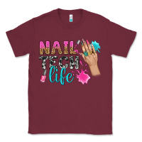 Burgundy nail tech life bbs Classic Tee - BundleAndBundleShop